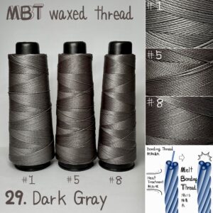 MBT waxed thread【29.Dark Gray】