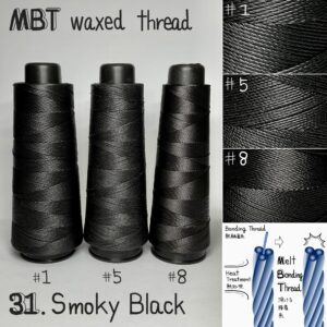 MBT waxed thread【31.Smoky Black】