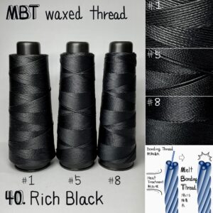 MBT waxed thread【40.Rich Black】