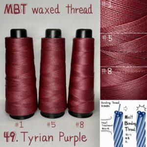 MBT waxed thread【49.Tyrian Purple】