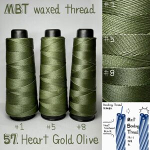 MBT waxed thread【57.Heart Gold Olive】