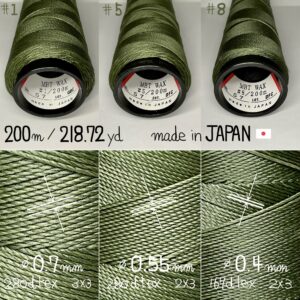 MBT waxed thread【57.Heart Gold Olive】