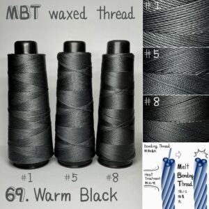 MBT waxed thread【69.Warm Black】