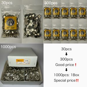 【Peacock】Single Cap Rivets (S/ 6mm) Nickel Plate