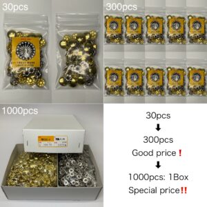 【Peacock】Single Cap Rivets (XL/ 12mm) Solid Brass
