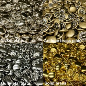 【Peacock】Single Cap Rivets (XL/ 12mm) Solid Brass