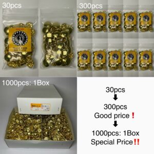 【Peacock】Double Cap Rivets (L/ 9mm) Solid Brass