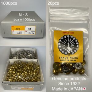 【Peacock】丸ピラミッドカシメ (大/ 10mm) 真鍮無垢