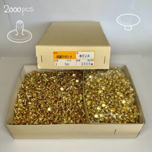 【Peacock】Double Cap Rivets (M/ 7mm) Solid Brass