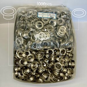 【Lucky Star】Grommets (No.30/ 28mm) Nickel Plate