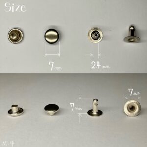 【Peacock】Single Cap Rivets (M/ 7mm) Nickel Plate