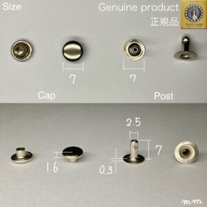【Peacock】Single Cap Rivets (M/ 7mm) Nickel Plate