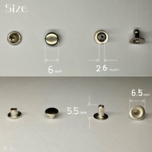 【Peacock】Single Cap Rivets (S/ 6mm) Nickel Plate