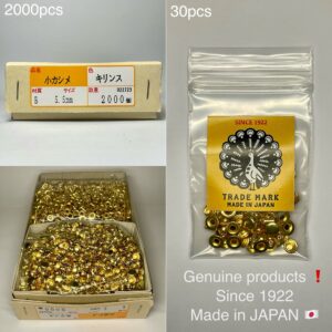【Peacock】Single Cap Rivets (S/ 6mm) Solid Brass