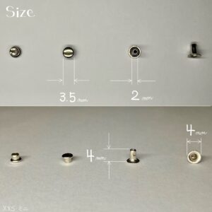 【Peacock】Single Cap Rivets (XXS/ 3.5mm) Nickel Plate