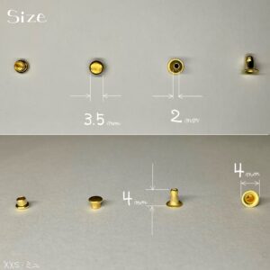 【Peacock】Single Cap Rivets (XXS/ 3.5mm) Solid Brass