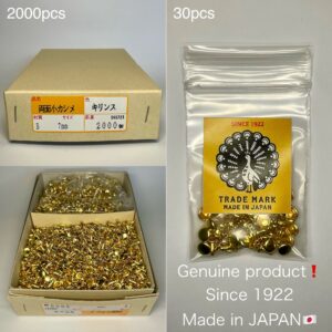 【Peacock】Double Cap Rivets (XS/ 4.6mm) Solid Brass