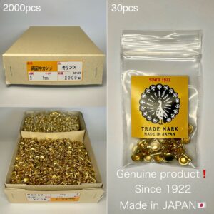 【Peacock】Double Cap Rivets (M/ 7mm) Solid Brass