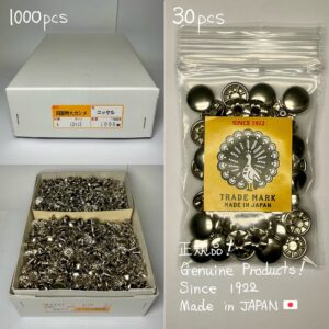 【Peacock】Double Cap Rivets (XL/ 12mm) Nickel Plate