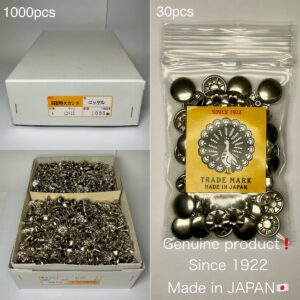 【Peacock】Double Cap Rivets (XL/ 12mm) Nickel Plate