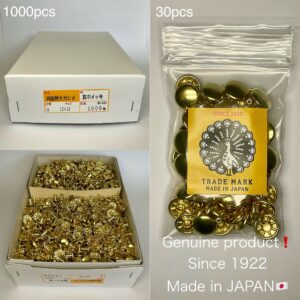 【Peacock】Double Cap Rivets (XL/ 12mm) Solid Brass