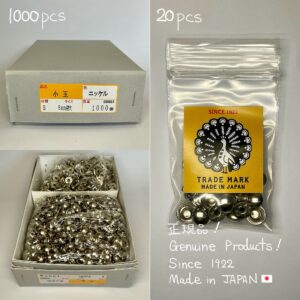 【Peacock】Domed Rivets (M/ 10mm) Nickel Plate