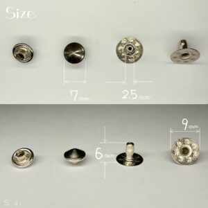 【Peacock】Spike Rivets (S/ 7mm) Nickel Plate