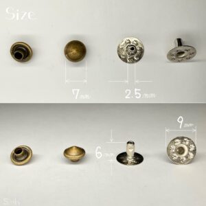 【Peacock】Spike Rivets (S/ 7mm) Antique Brass Plate