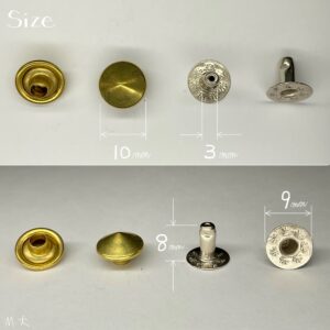 【Peacock】Spike Rivets (M/ 10mm) Solid Brass