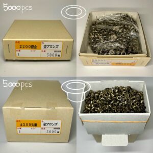 【Peacock】Grommets (No.200/ 7.5mm) Gunmetal Plate