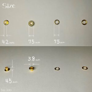 【Peacock】Grommets (No.200/ 7.5mm) Solid Brass