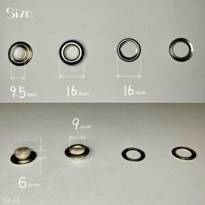 【Lucky Star】Grommets (No.23/ 16mm) Nickel Plate