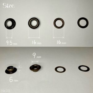 【Lucky Star】Grommets (No.23/ 16mm) Antique Brass Plate