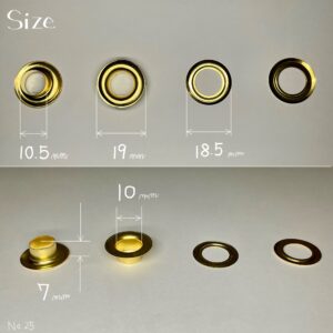 【Lucky Star】Grommets (No.25/ 19mm) Solid Brass