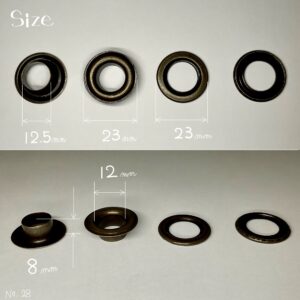 【Lucky Star】Grommets (No.28/ 23mm) Antique Brass Plate