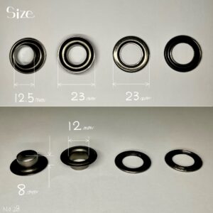 【Lucky Star】Grommets (No.28/ 23mm) Gunmetal Plate