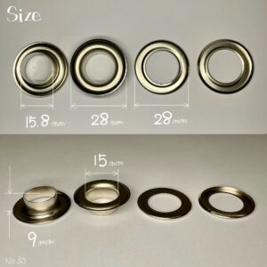 【Lucky Star】Grommets (No.30/ 28mm) Nickel Plate