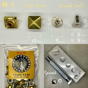 【Peacock】Pyramid Rivets (M/ 10mm) Solid Brass