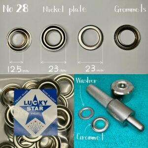 【Lucky Star】Grommets (No.28/ 23mm) Nickel Plate