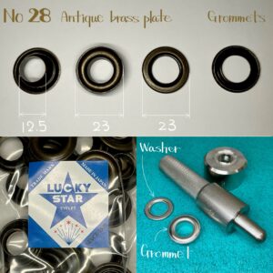 【Lucky Star】Grommets (No.28/ 23mm) Antique Brass Plate