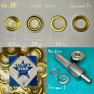 【Lucky Star】Grommets (No.28/ 23mm) Solid Brass