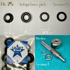 【Lucky Star】Grommets (No.25/ 19mm) Nickel Plate