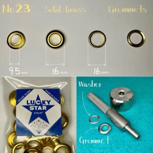 【Lucky Star】Grommets (No.23/ 16mm) Solid Brass