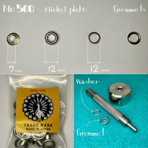 【Peacock】Grommets (No.500/ 12mm) Nickel Plate