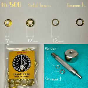 【Peacock】Grommets (No.500/ 12mm) Solid Brass