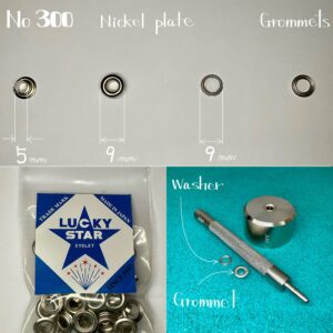 【Lucky Star】Grommets (No.300/ 9mm) Nickel Plate