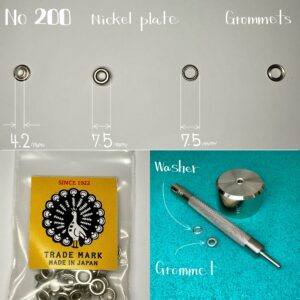 【Peacock】Grommets (No.200/ 7.5mm) Nickel Plate