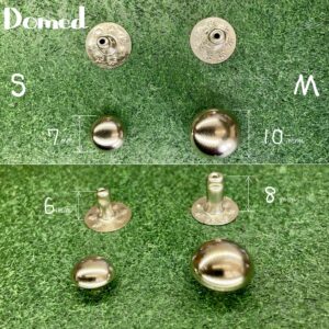 【Peacock】Domed Rivets (S/ 7mm) Nickel Plate