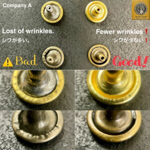 【Peacock】Single Cap Rivets (XL/ 12mm) Solid Brass