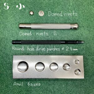 【Peacock】Domed Rivets (S/ 7mm) Nickel Plate